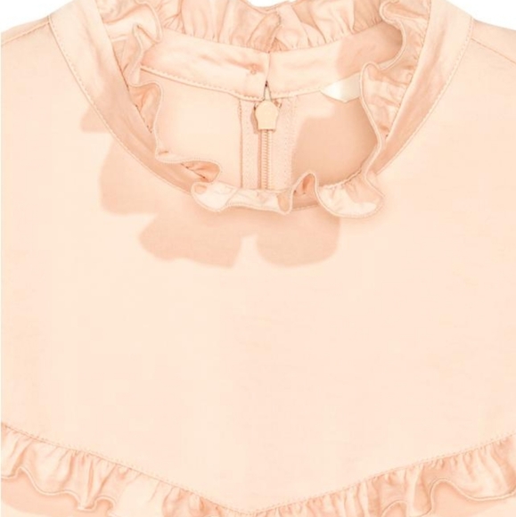 NWOT Light peach H&M Blouse with frills - Picture 4 of 9